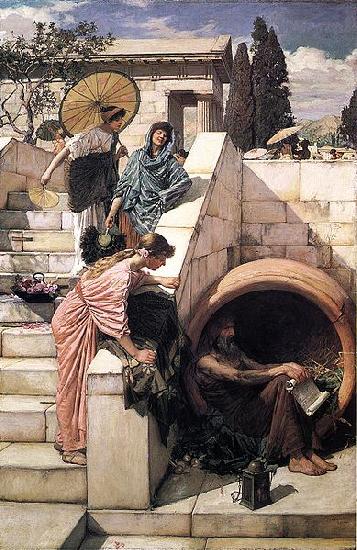 John William Waterhouse Diogenes oil painting image